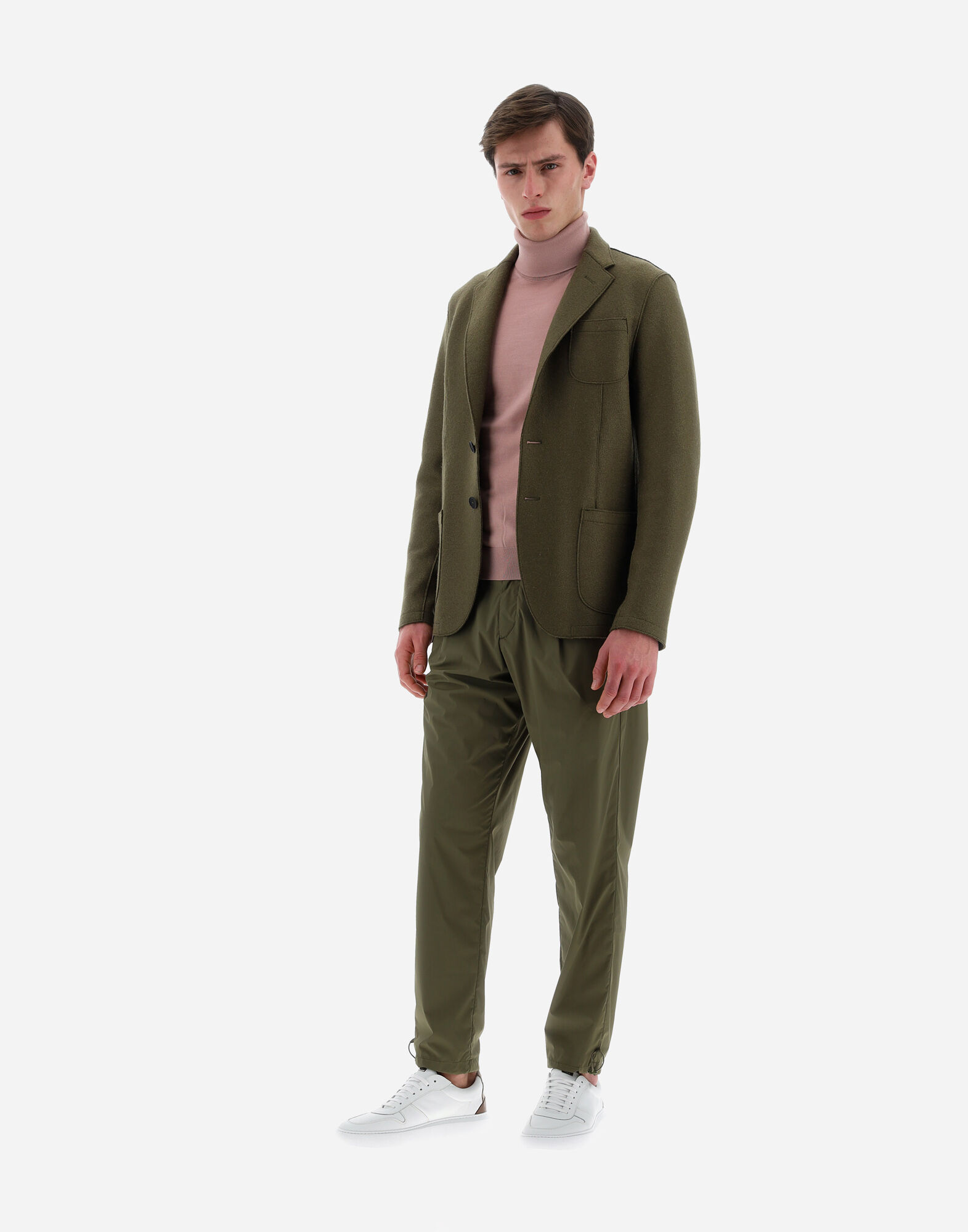 RESORT BLAZER IN LIGHT BOILED WOOL in Light Military for Men Herno