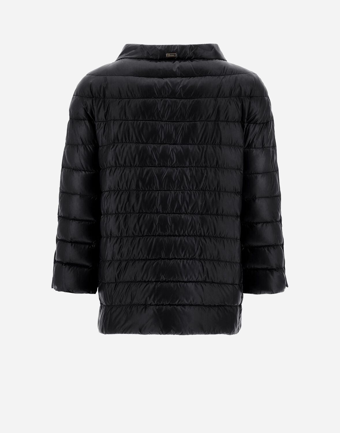 Herno Cropped Sleeve Padded Jacket In Black
