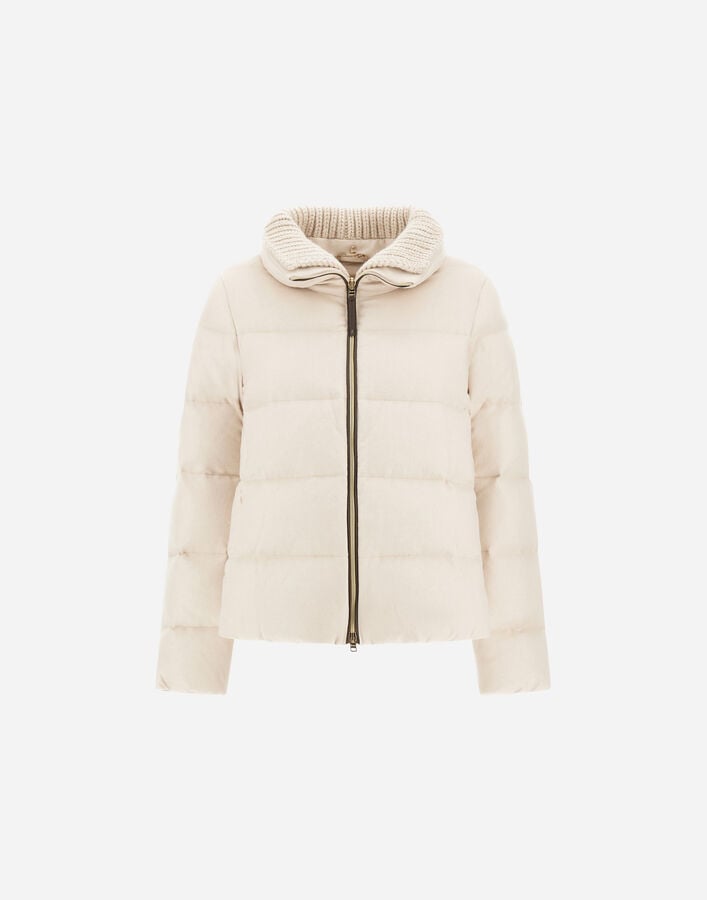 Herno JACKET IN CASHMERE, SILK AND MONOGRAM Chantilly PI002151D38087M011985