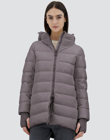 レディース ナイロンシャモニー Aシェイプ コート グレー | Herno  