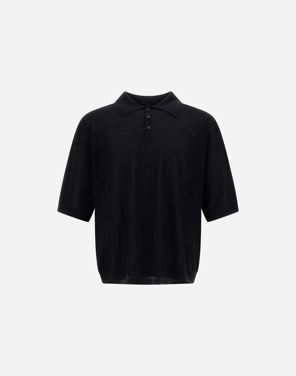 Herno POLO SHIRT IN WOOL SILK Black MPL00005U700259300