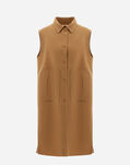 Herno SLEEVELESS DOUBLE-LAYERED WOOL JACKET Camel GC000443D390012002
