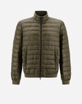 Herno NYLON ULTRALIGHT AND KNIT BOMBER JACKET Military PI001112U120177745