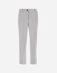 Herno TROUSERS IN VISCOSE EFFECT Grey Pearl PT000123D126079402