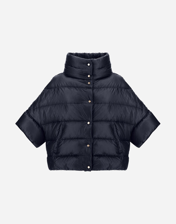 Herno HIGH-NECK CAPE IN NYLON ULTRALIGHT Navy Blue PI002256D12017Z9200