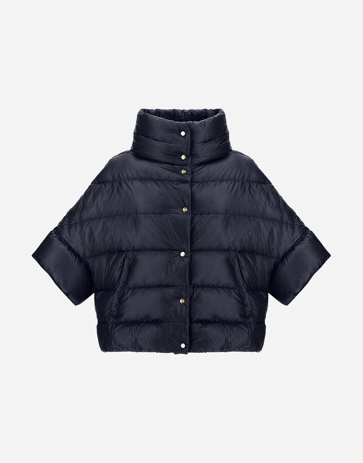 Herno HIGH-NECK CAPE IN NYLON ULTRALIGHT Navy Blue PI002256D12017Z9200