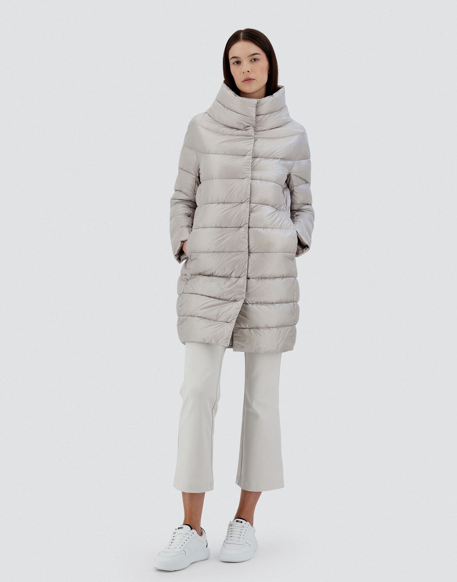 【送料&関税込】Herno Dora Padded Down Coat DORA in Grey Pearl for Women | Herno®