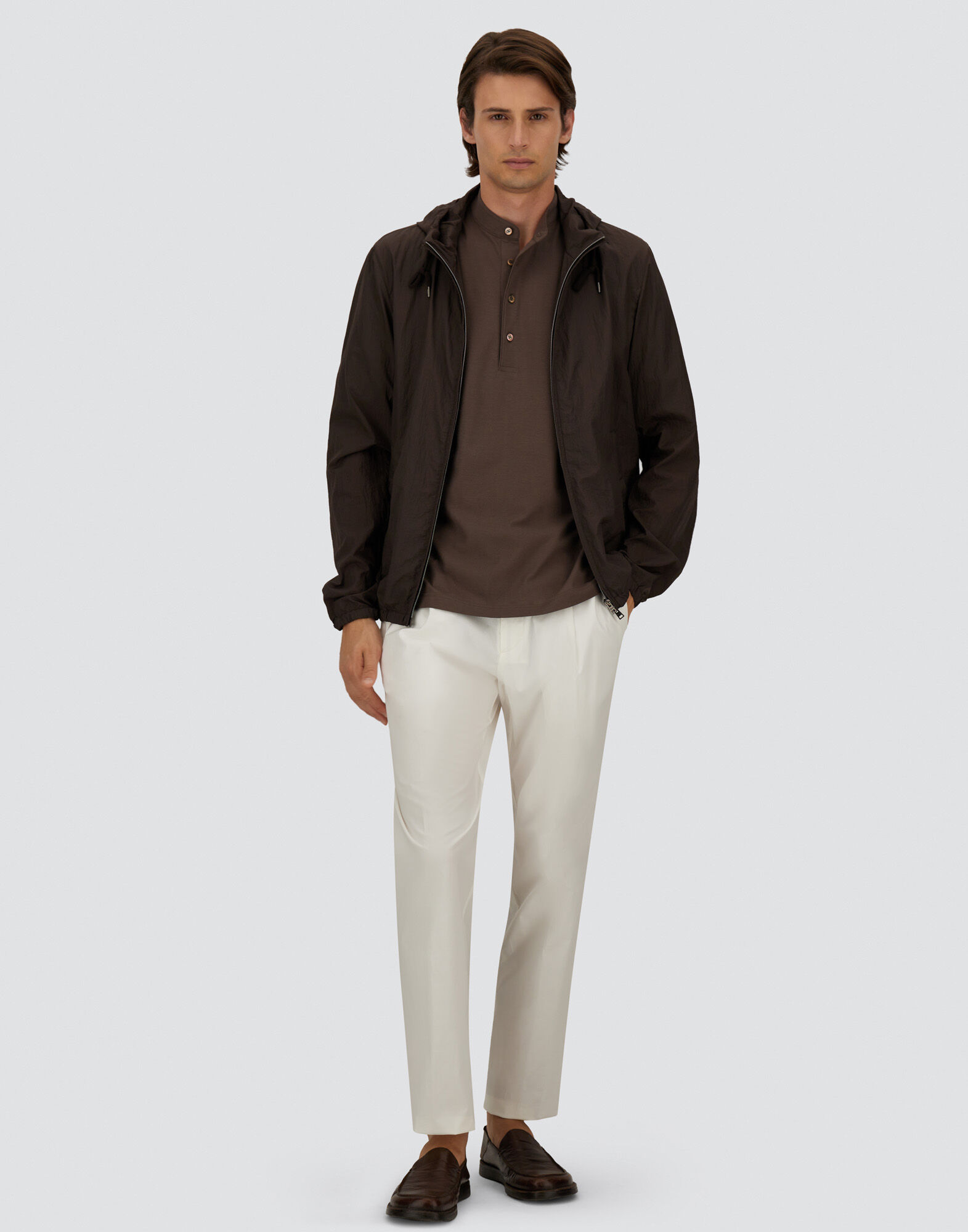 メンズ JACKET IN MICRO RIPSTOP NYLON ブラウン | Herno® (ヘルノ)