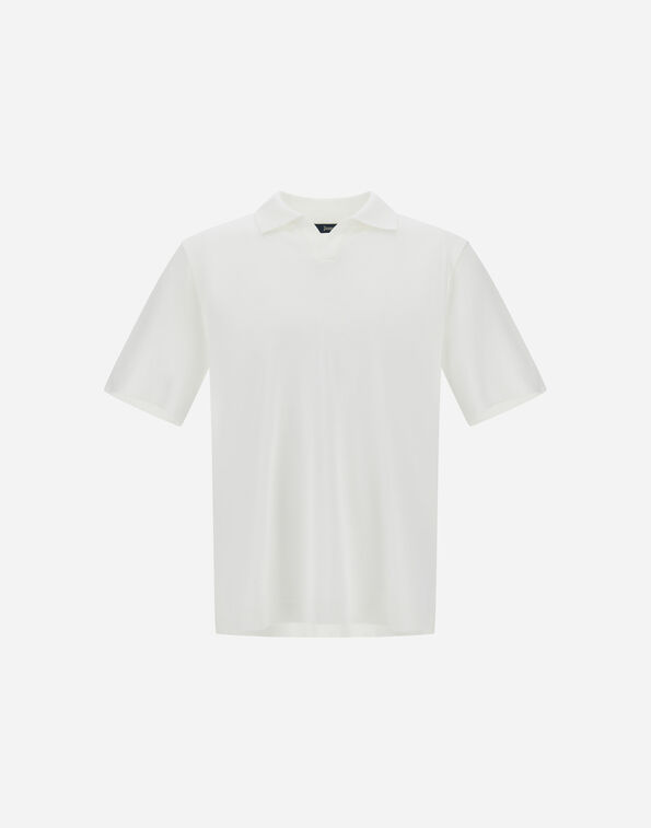 Herno JERSEY KNIT EFFECT POLO SHIRT White JV000004U520591000