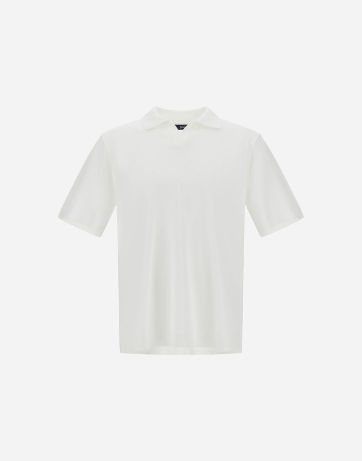Herno JERSEY KNIT EFFECT POLO SHIRT White JV000004U520591000