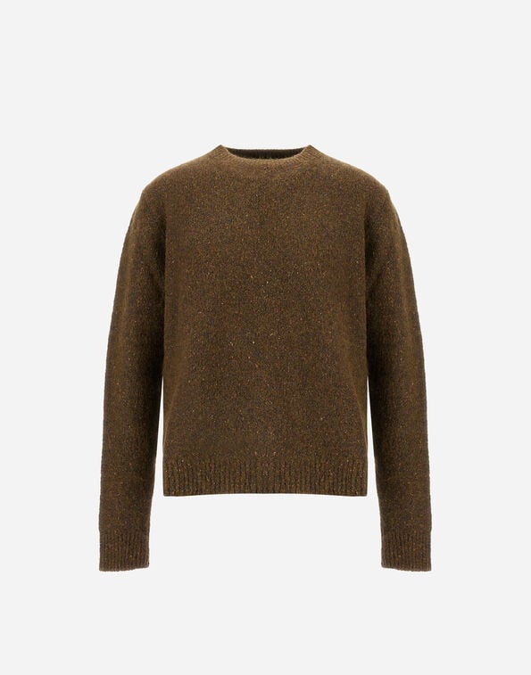 Herno SWEATER IN MELANGE WOOL BLEND Olive Green MG000181U702957780