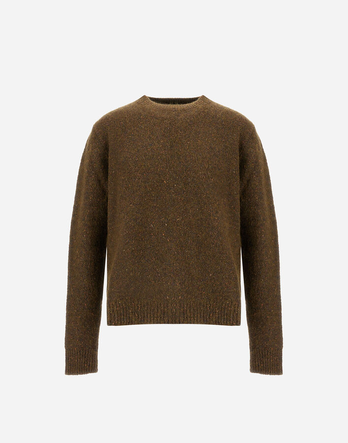 Herno SWEATER IN MELANGE WOOL BLEND Olive Green MG000181U702957780