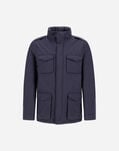 Herno CRINKLE NYLON FIELD JACKET Navy Blue FI000134U132719200