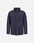 Herno CRINKLE NYLON FIELD JACKET Navy Blue FI000134U132719200