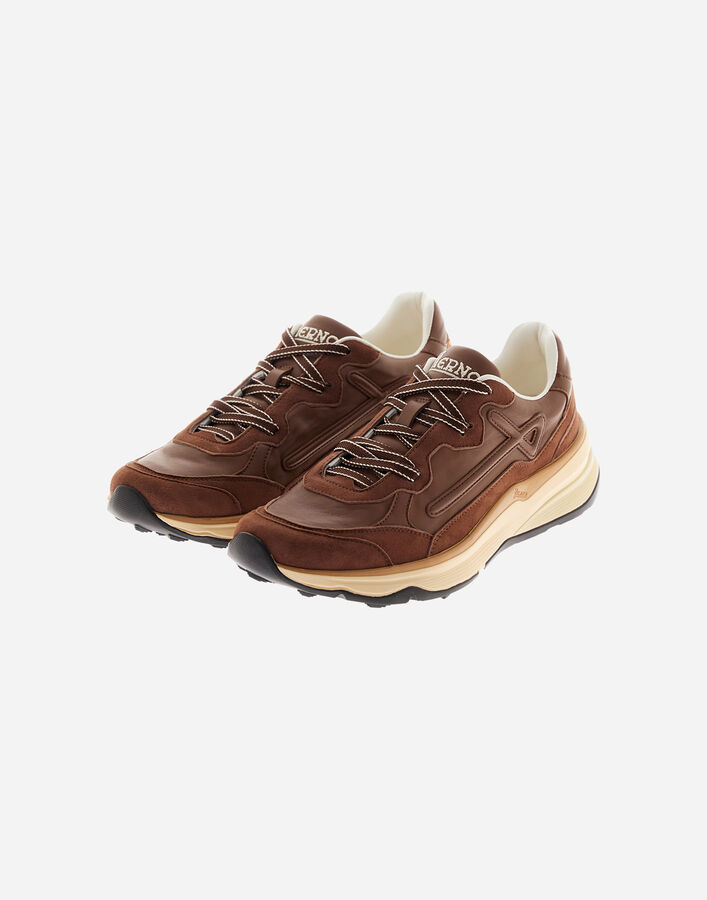 Herno HERNO MAGGIORE TRAINERS IN LEATHER Burnt SH000051D181558098