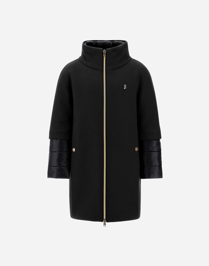 COAT IN ECOWOOL AND NYLON ULTRALIGHT Herno Herno COAT IN ECOWOOL AND NYLON ULTRALIGHT Black CA000014G333449300