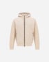 Herno RESORT JACKET IN COB CARDED G.7 WOOL & SUEDE EFFECT Chantilly/Light Blue MP00001UR702601990