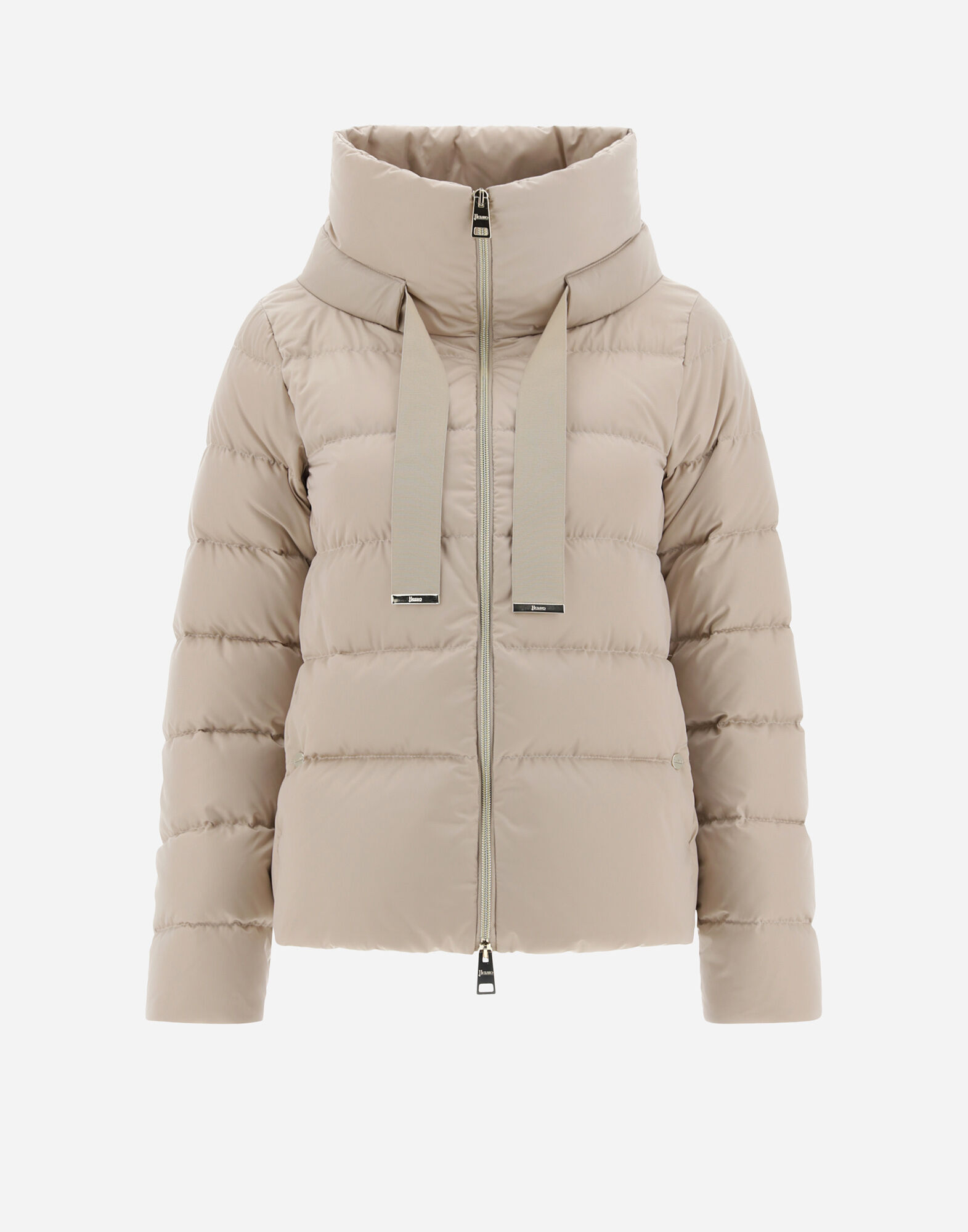 Herno fox fur clearance trim satin down coat