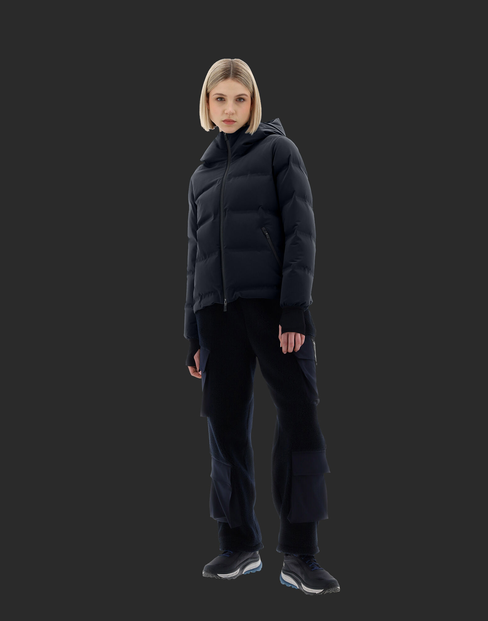 LAMINAR NEW IMPACT CAPE en Dark Blue pour femme Herno