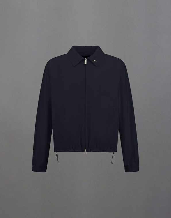 Herno LAMINAR ZIPPED SHACKET IN TECH-CRINKLE Blue GI00196UL128279201