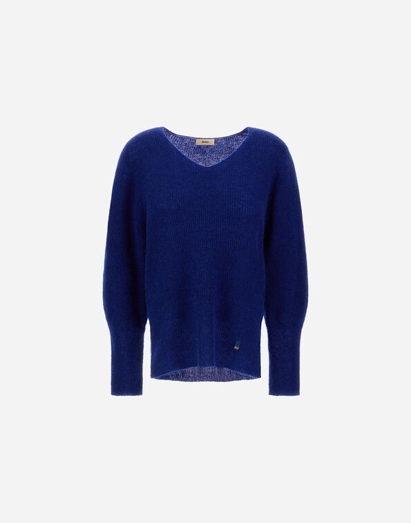 Herno ALPACA AND WOOL STOCKING-STITCH JUMPER Royal Blue MV000031D703479244