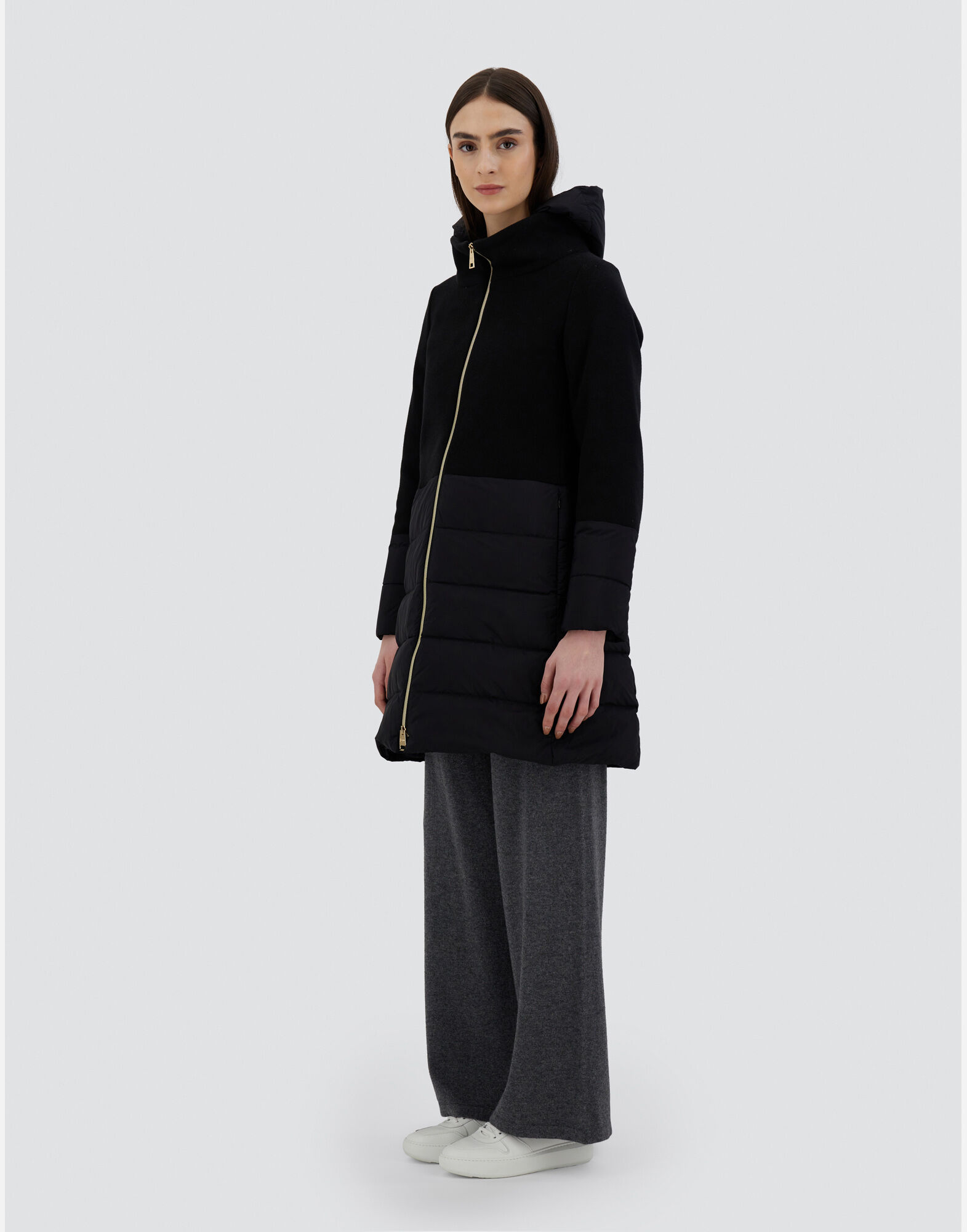 ヘルノ HERNO ダウンコート DIAGONAL WOOL AND NUAGE PARKA 大きいサイズあり レディース  pi0848d-39601-9290
