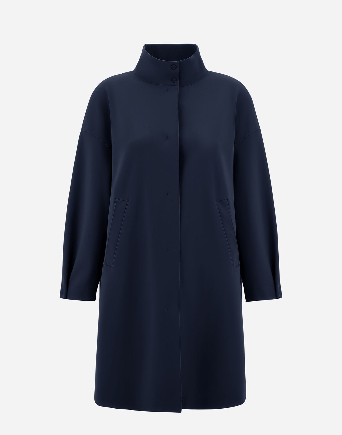 Herno First-act Pef Midi Coat In Blue
