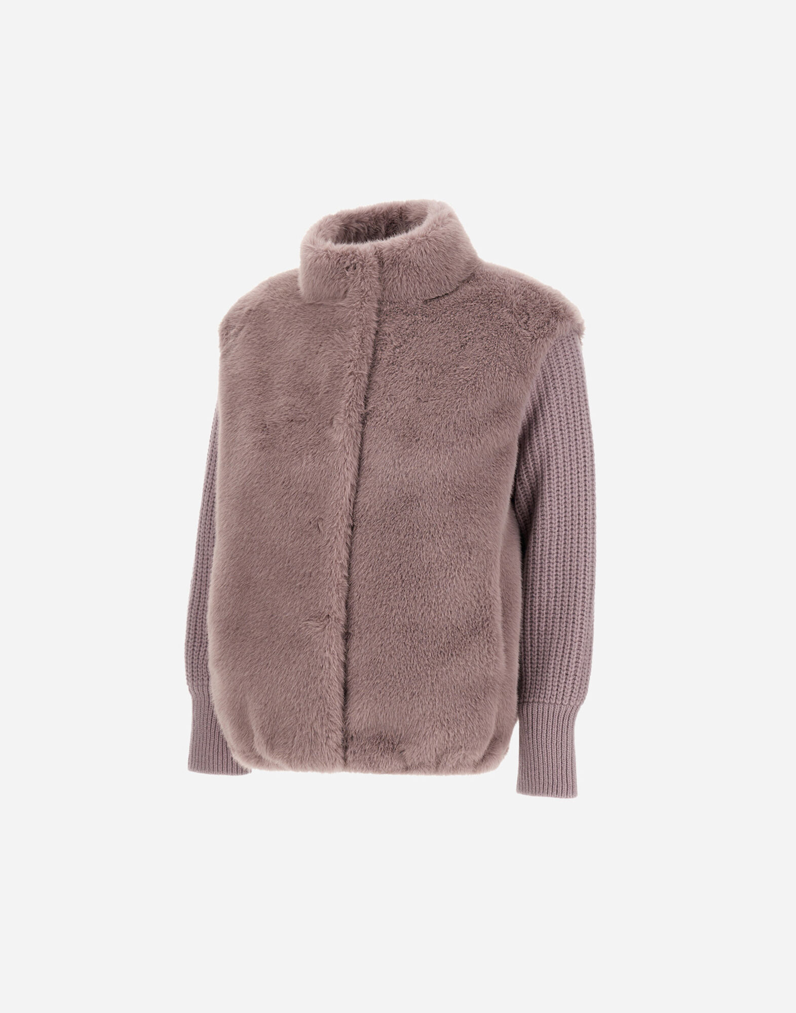 RESORT FAUX MINK FUR JACKET in Light Lilla for Women | Herno®