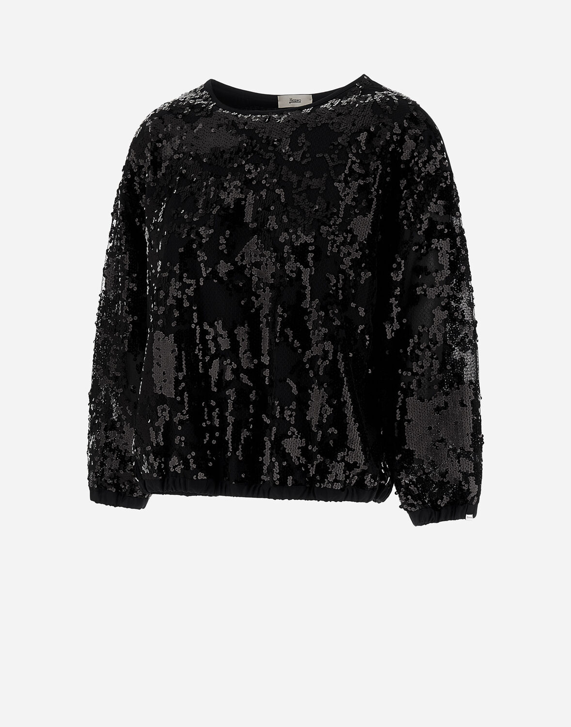 Herno コットン レース スウェットシャツ In Black
