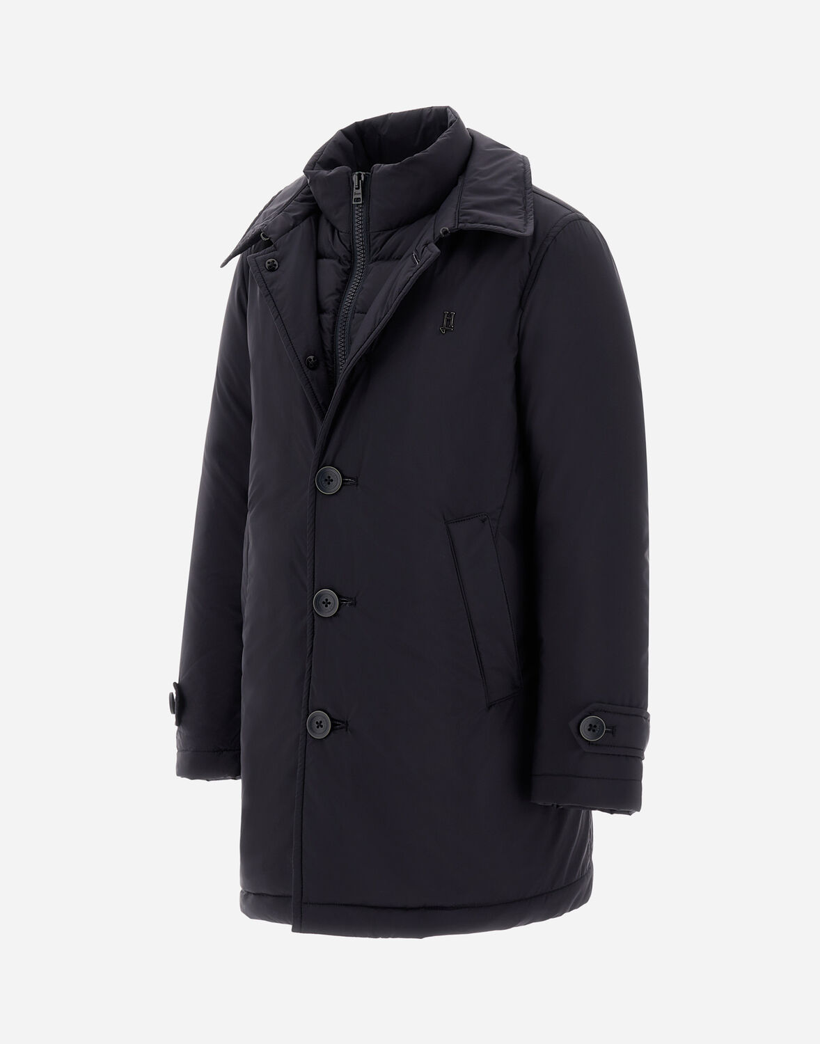 Herno Coat In Ecoage In New Blue