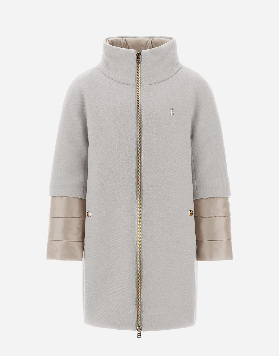 Herno Layered Padded Coat In Chantilly