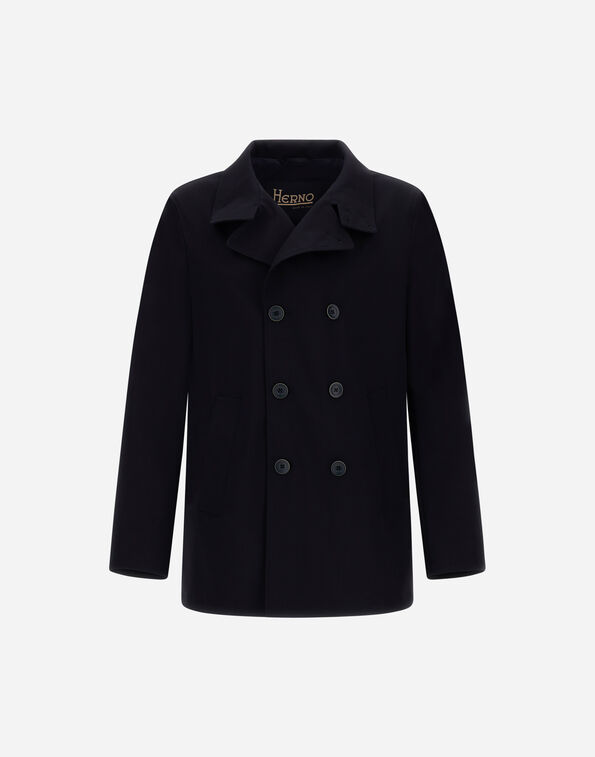 Herno PEACOAT IN LIGHT WOOLEN EFFECT Navy Blue PE000053U127859200