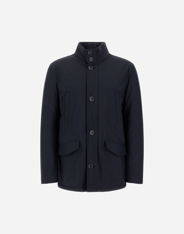 Herno SHORT COAT IN BI-STRETCH NYLON Navy Blue PI001358U12346SZ9200