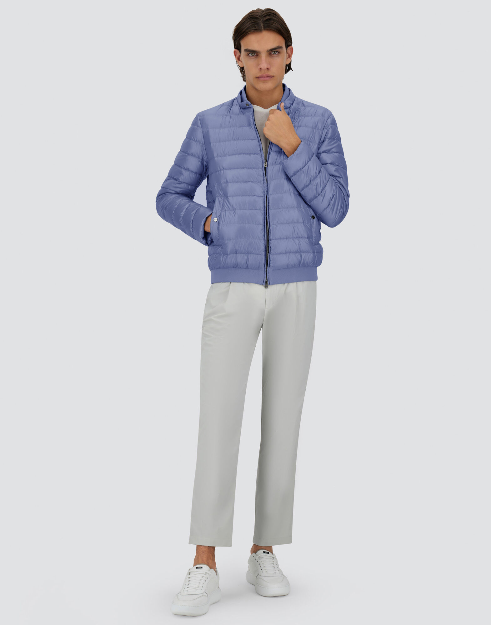 BOMBER JACKET IN NYLON ULTRALIGHT in Light Blue for Men | Herno®