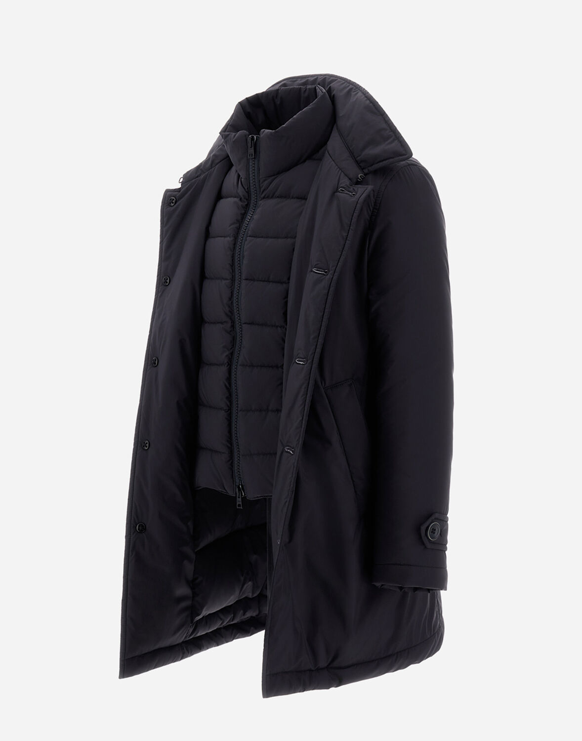 Herno Coat In Ecoage In New Blue