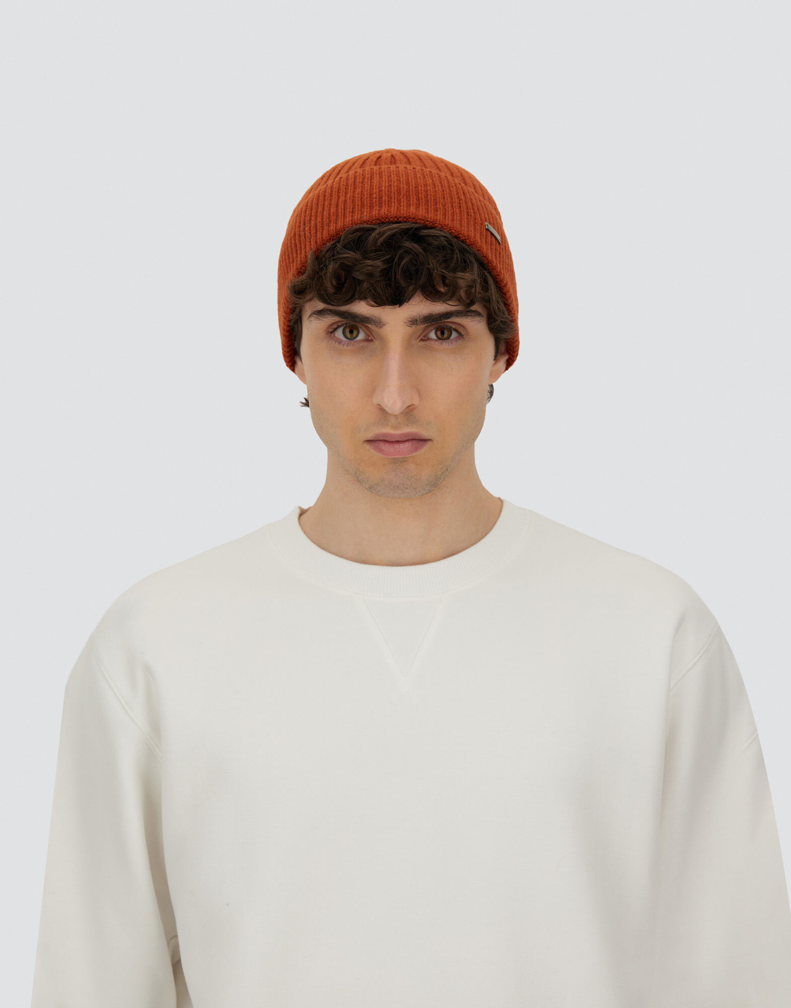 メンズ ダブルリブ ウールビーニー オレンジ | Herno® (ヘルノ)