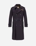 Herno TRENCH COAT IN DELON AND MONOGRAM Blu Navy IM000354U13218Z9200