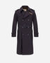 Herno TRENCH COAT IN DELON AND MONOGRAM Blu Navy IM000354U13218Z9200
