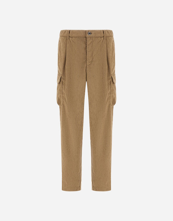 Herno CORDUROY CARGO TROUSERS Light Military PT000231U129137730