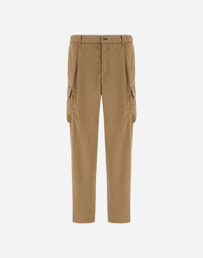 Herno CORDUROY CARGO TROUSERS Light Military PT000231U129137730