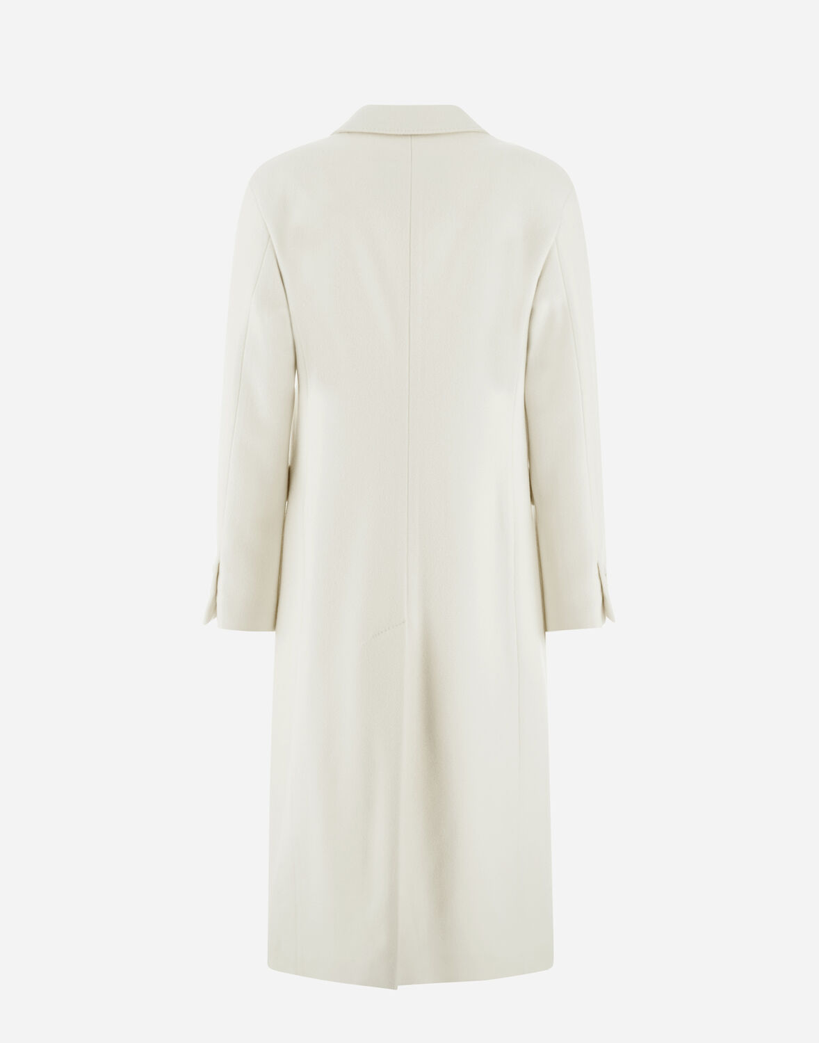 Herno Single Breasted Wool Coat In White