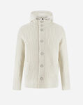 Herno CARDIGAN IN COB�STITCH WOOL Cream MC000150U700161010