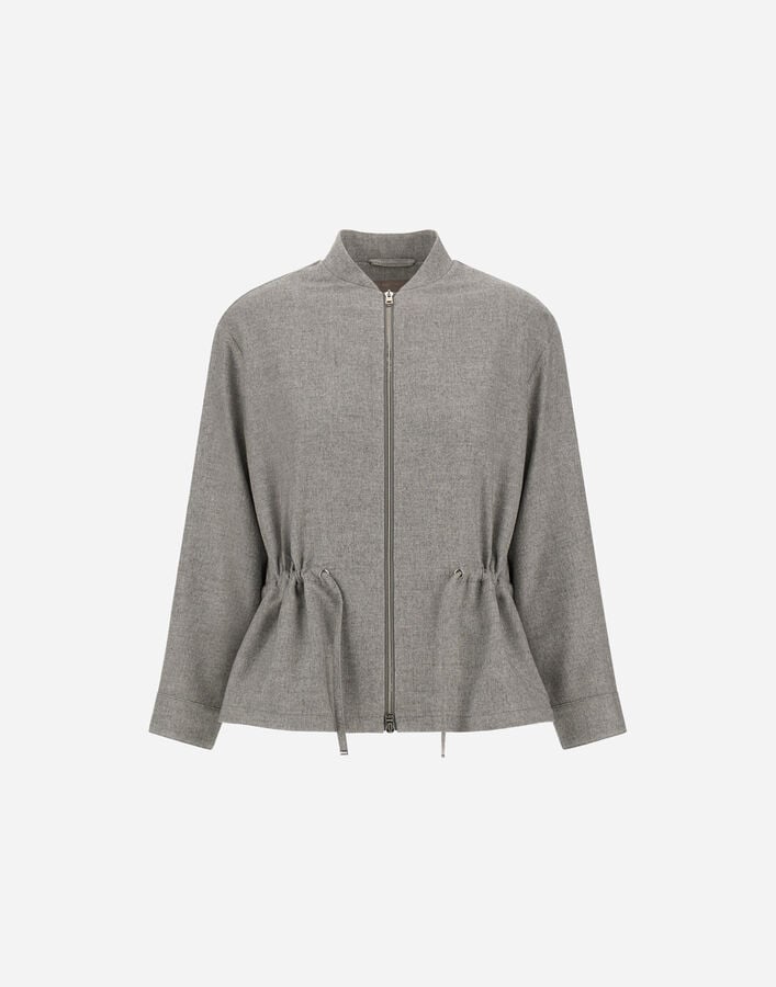 Herno RESORT SHORT PARKA IN CASHMERE AND SILK Light Grey GT00003DR380879410