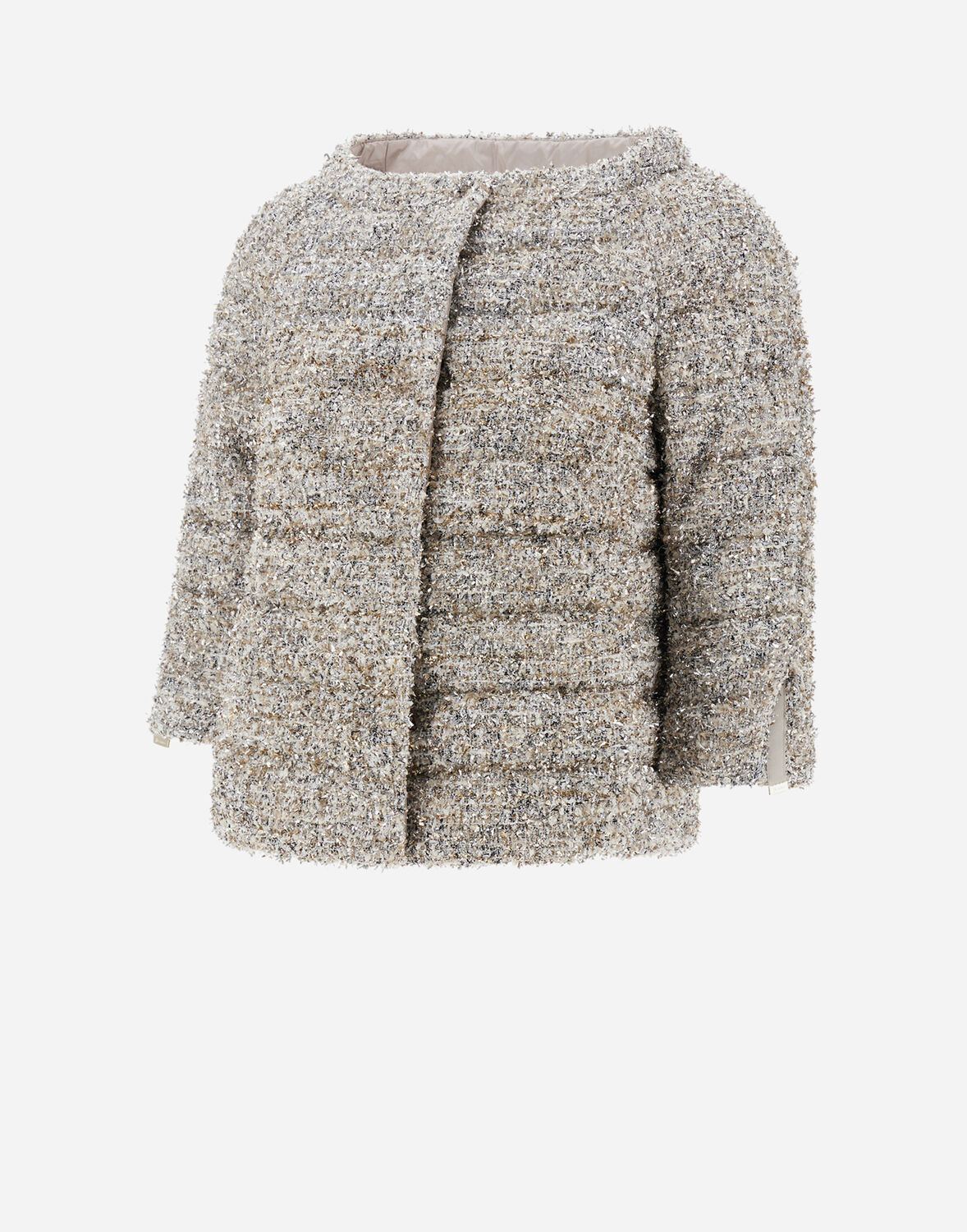 Herno Exclusive Sparkly ケープ In Camel/grey