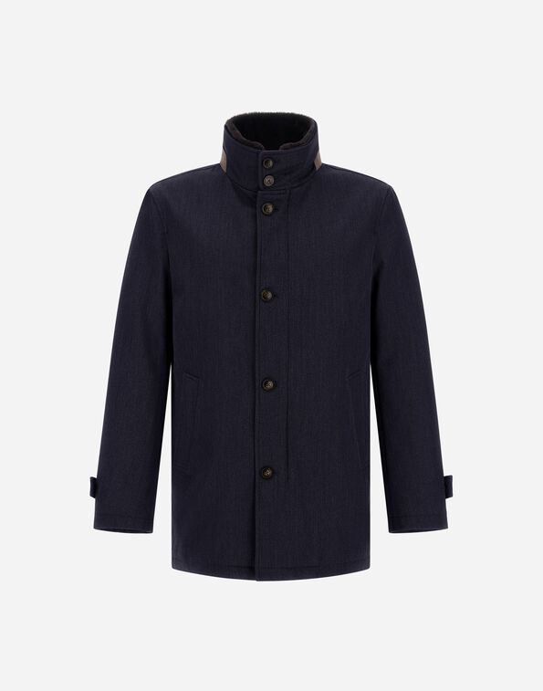 Herno SHORT COAT IN FINE WOOL Navy Blue IM000411U331869200