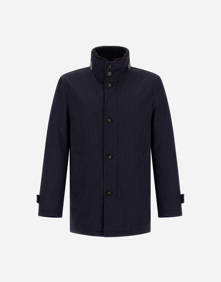 Herno SHORT COAT IN FINE WOOL Navy Blue IM000411U331869200
