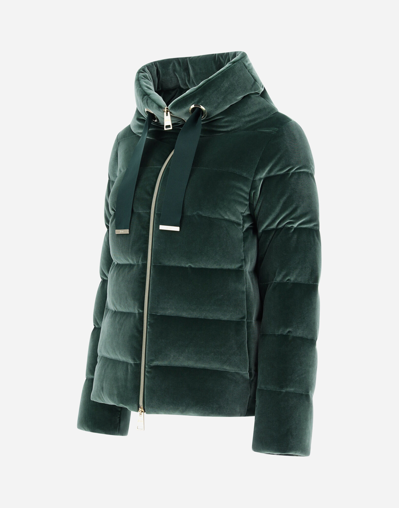 PIUMINO CORTO COLOUR VELVET HDM en College green pour femme Herno