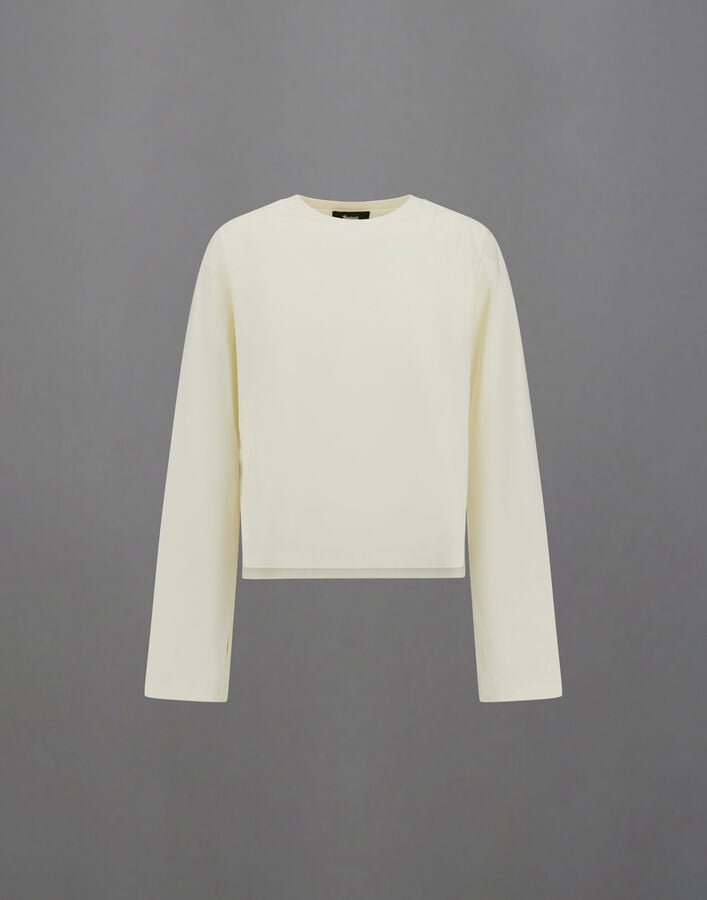 LAMINAR T-SHIRT IN MERCERISED JERSEY Herno Herno LAMINAR T-SHIRT IN MERCERISED JERSEY White/Silver JG00056DL520951001