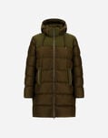 Herno LONG JACKET IN NYLON CHAMONIX AND PURE WOOL CLOTH Military PI001252U12004Z7740