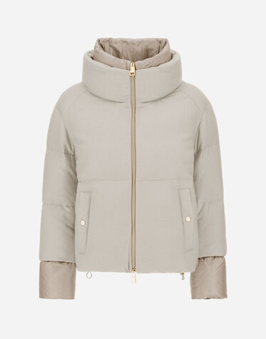 レディース カシミヤ シルク ウルトラライトナイロン ボンバー  